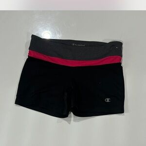 Champion Women's Athletic Shorts in Black and Pink